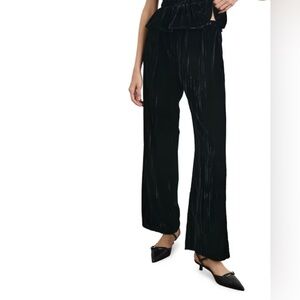 NWT Medium Rails Brissa High-Waist Velvet Pants - Black
